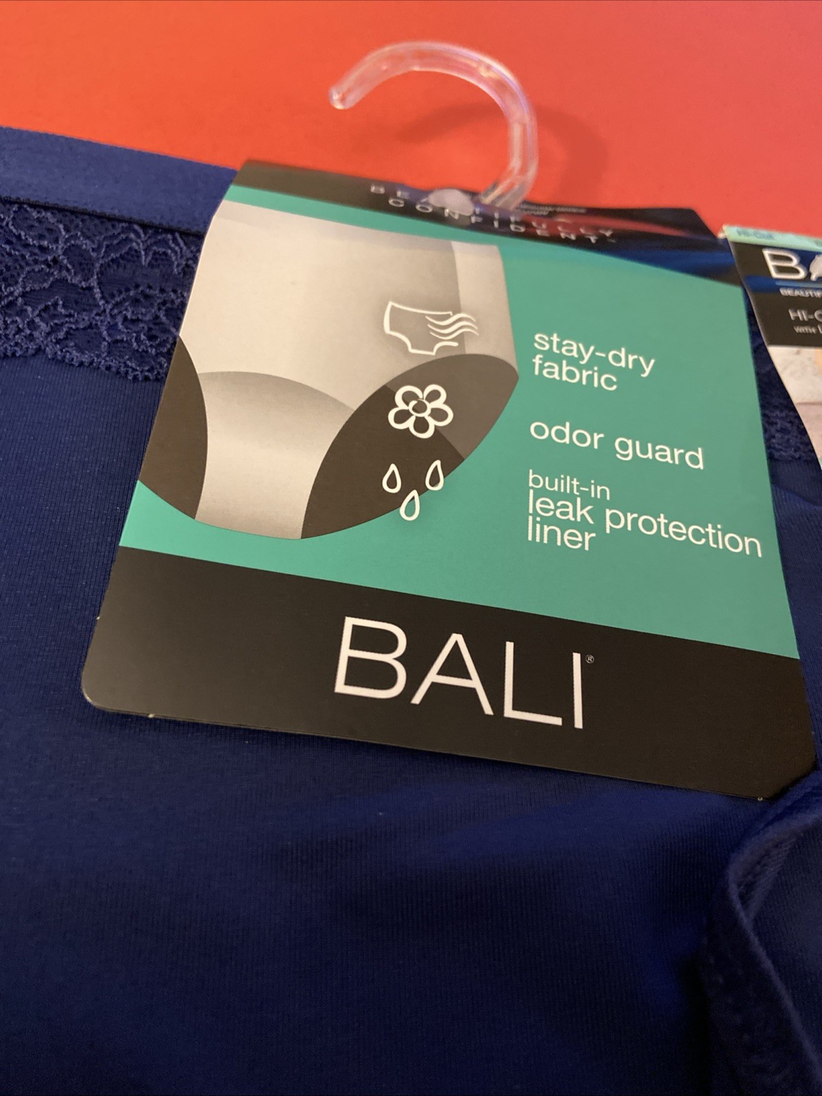 BALI BEAUTIFULLY CONFIDENT HI-CUT BLUE BRIEF PANTIES/ Extra Large