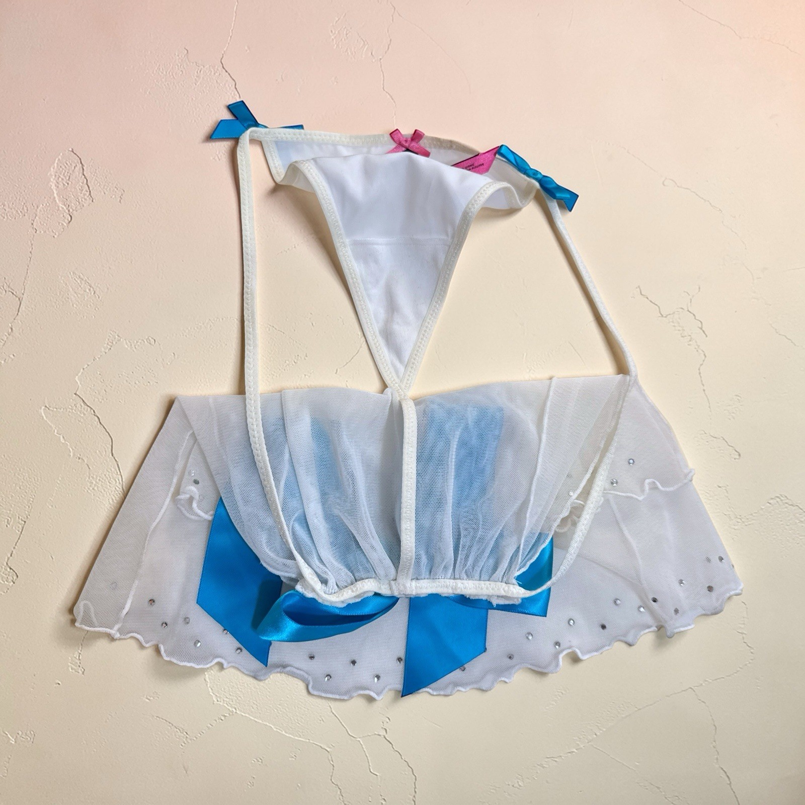 Y2K Victoria’s Secret Sexy Little Things Bride Thong Veil Tulle Skirt Bow XS/S