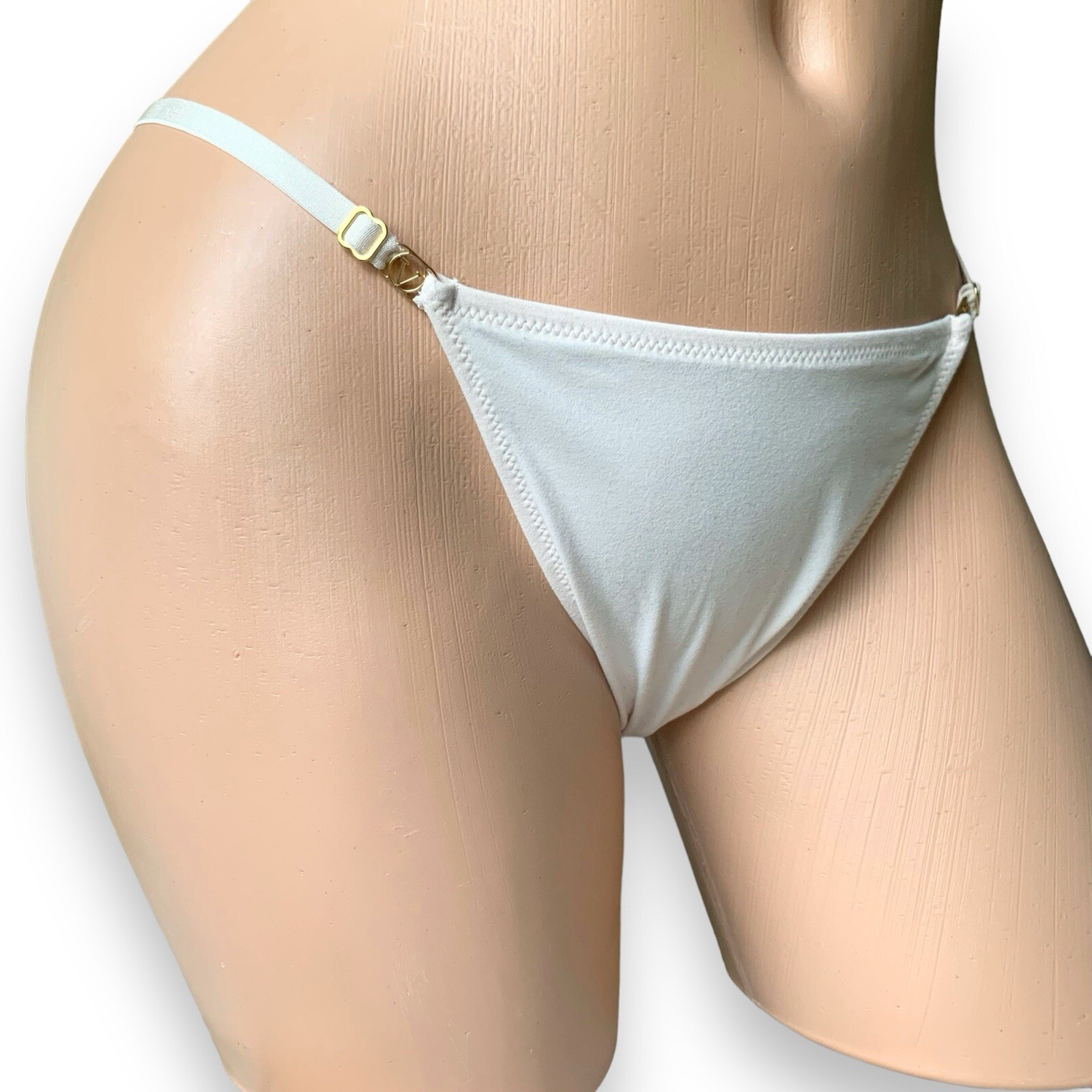 Victoria’s Secret Panties Panty Underwear Thong Large Pale Pink Stretch New