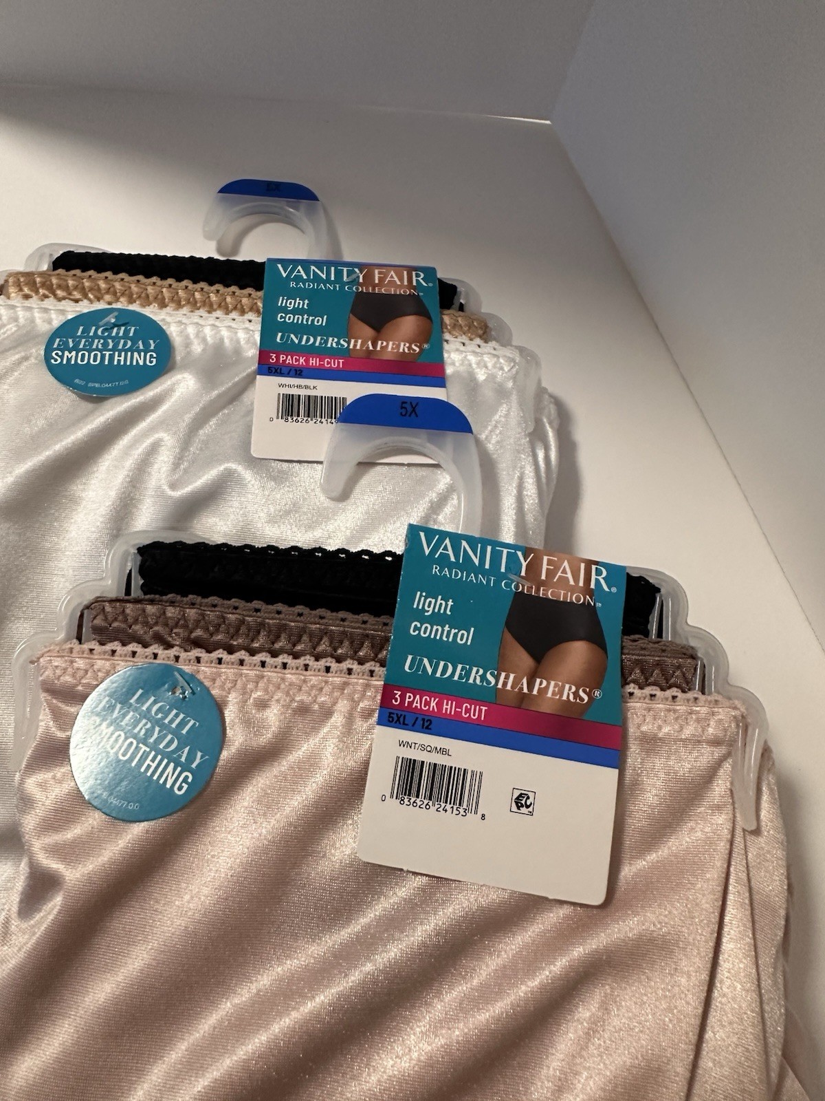 multi Vanity Fair Radiant Undershapers Light Control Hi-Cut Women Size 5X 6 Pair