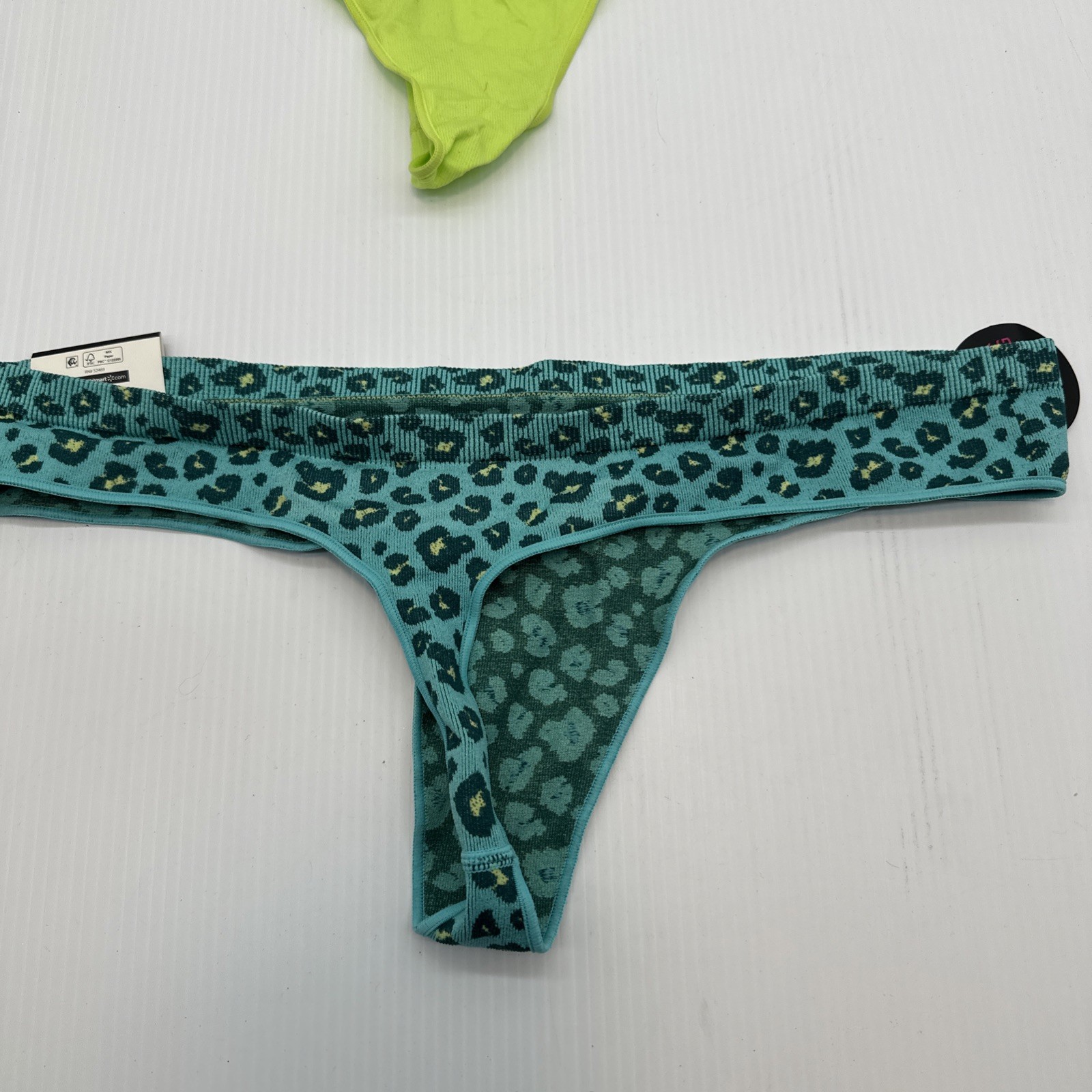 No Boundaries NOBO XXL Thong Panties Set of 3 Cheetah, Black, Green {23}
