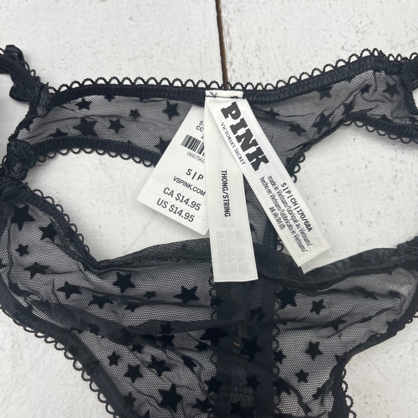 PINK Victorias Secret 5-Pack Thong Underwear Multicolor Womens Size Small