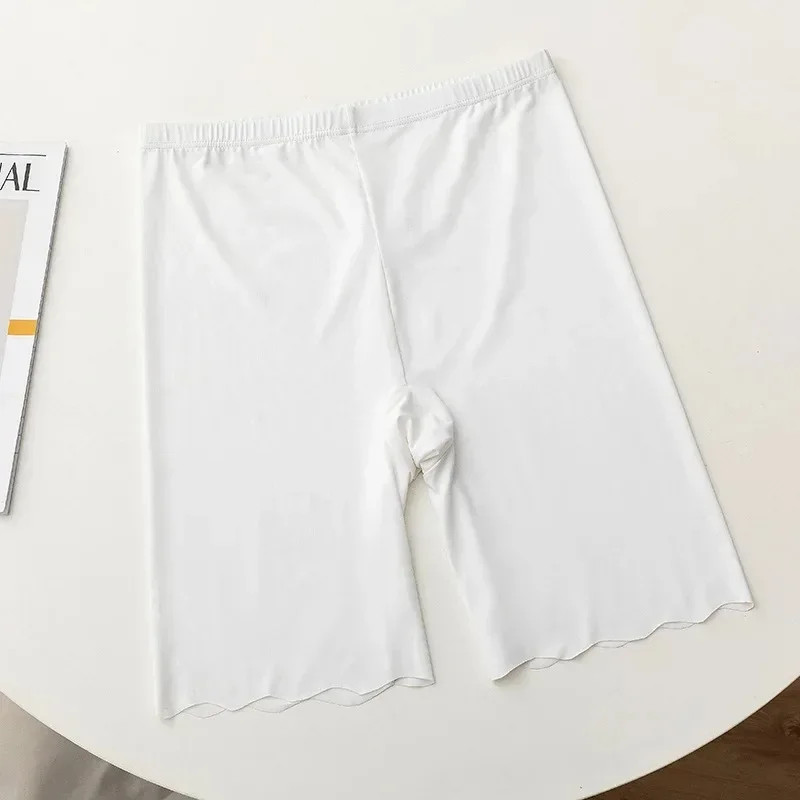 Seamless Ice Silk Safety Shorts High Waist Boxers Panties Anti Rub Thigh Pants