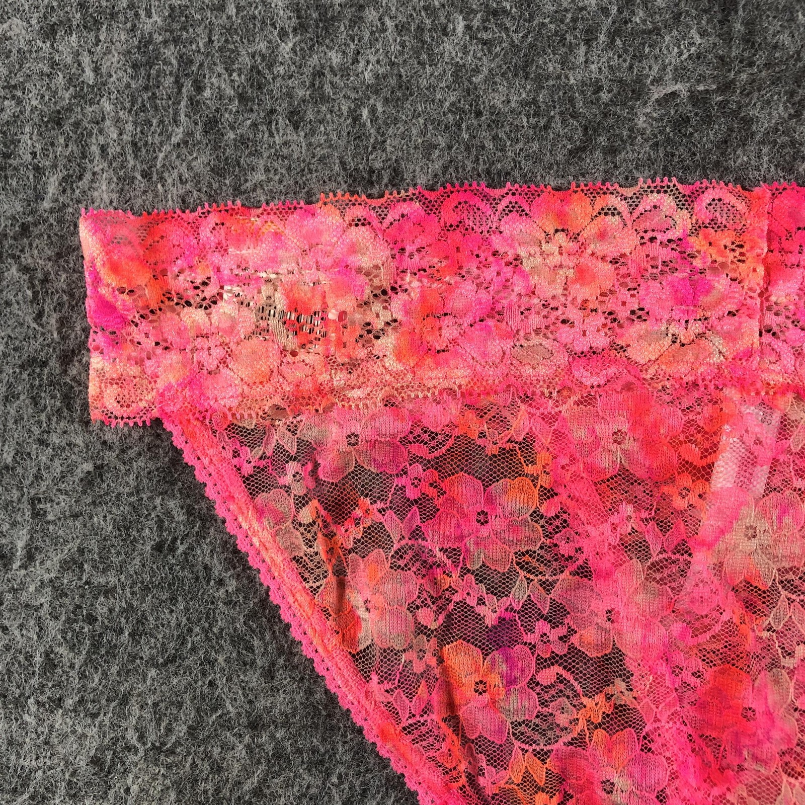 Xhilaration Bikini Panties Juniors M Pink Lace Floral Sheer Stretch Underwear