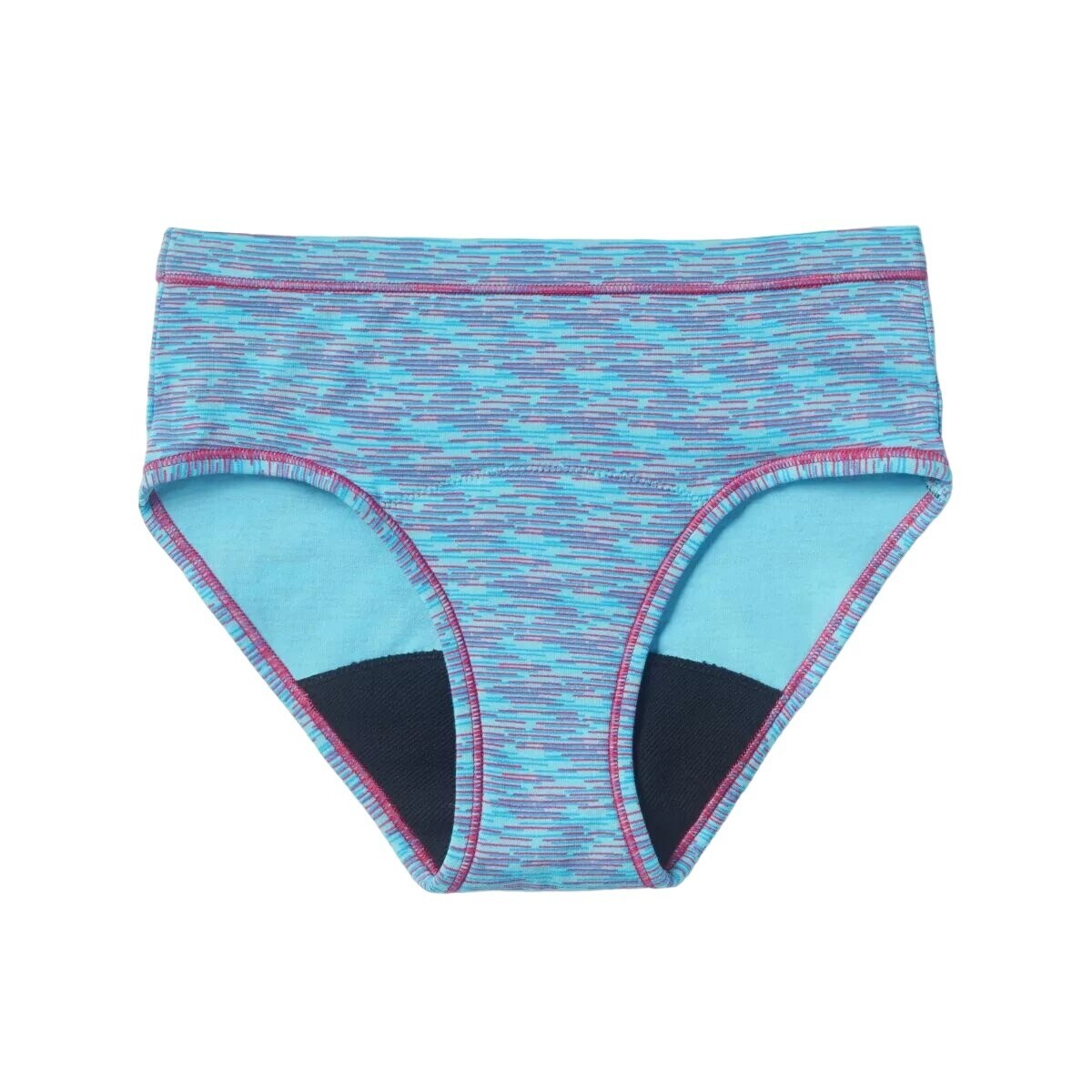 Thinx Teens Bikini Period Underwear Super Absorbency Cotton Medium Hologram Blue