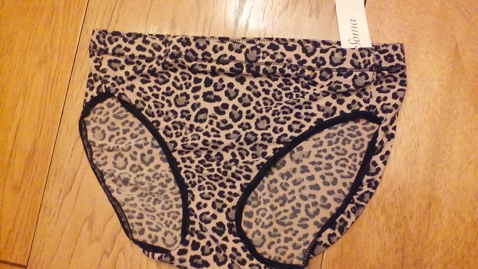 SOMA Traveler High Leg Panties “Feline” Leopard Print Size L New w/ Tag