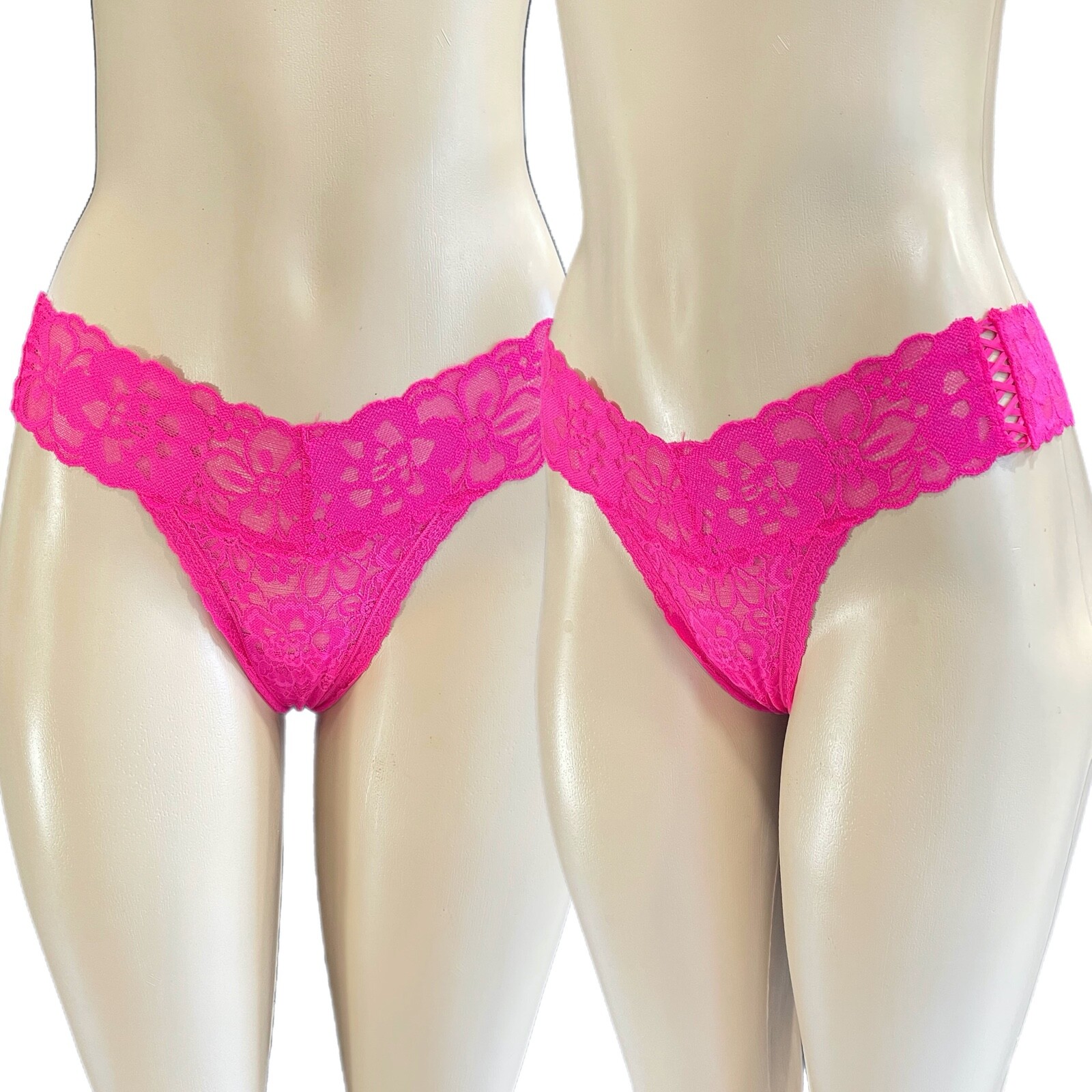 Victorias’ Secret Very Sexy The Lacie lace thong panty pink Medium