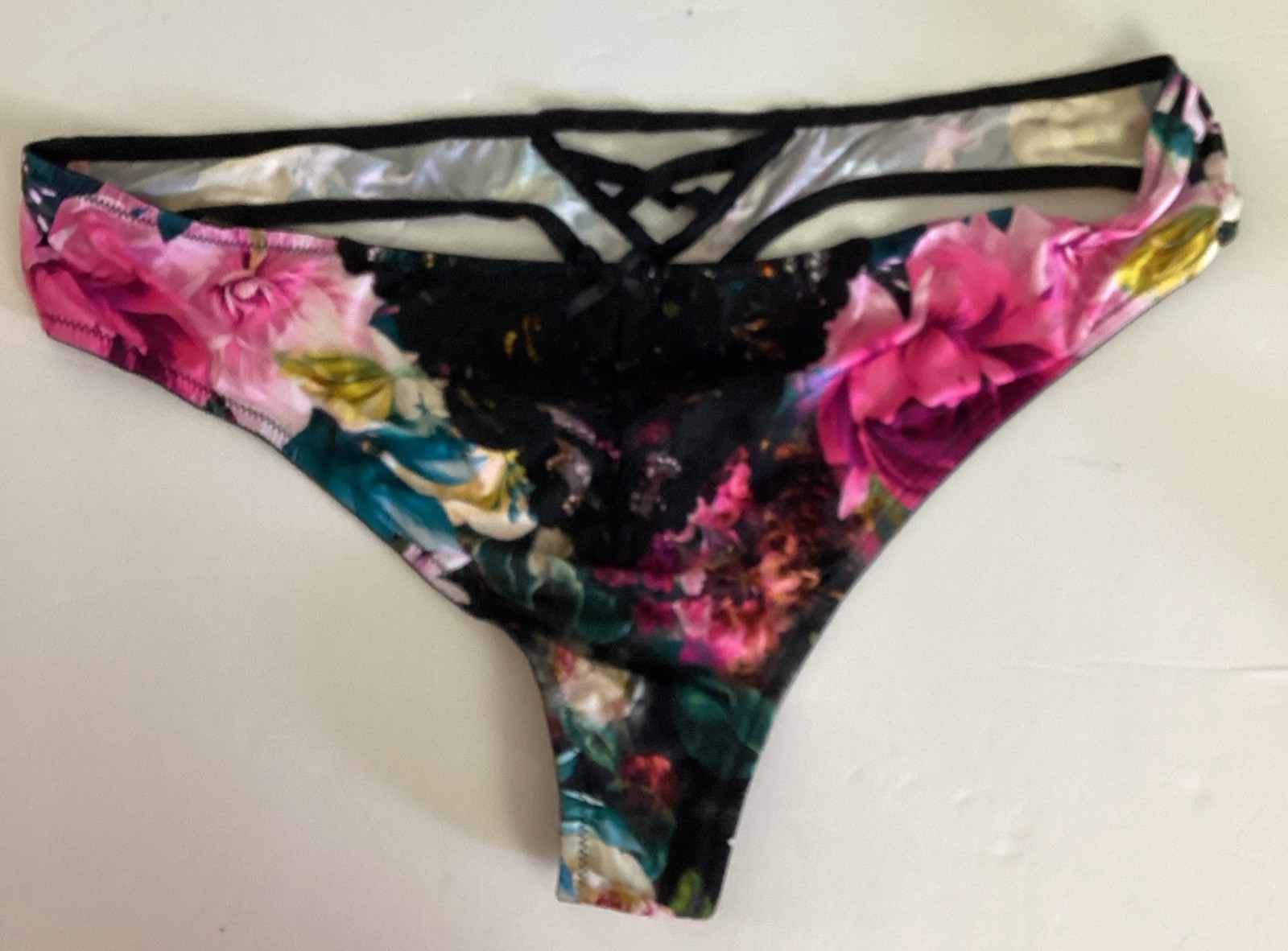 Nylon Thong Panties size 14/16 Lot Pack of 6 Cacique Lane Bryant New
