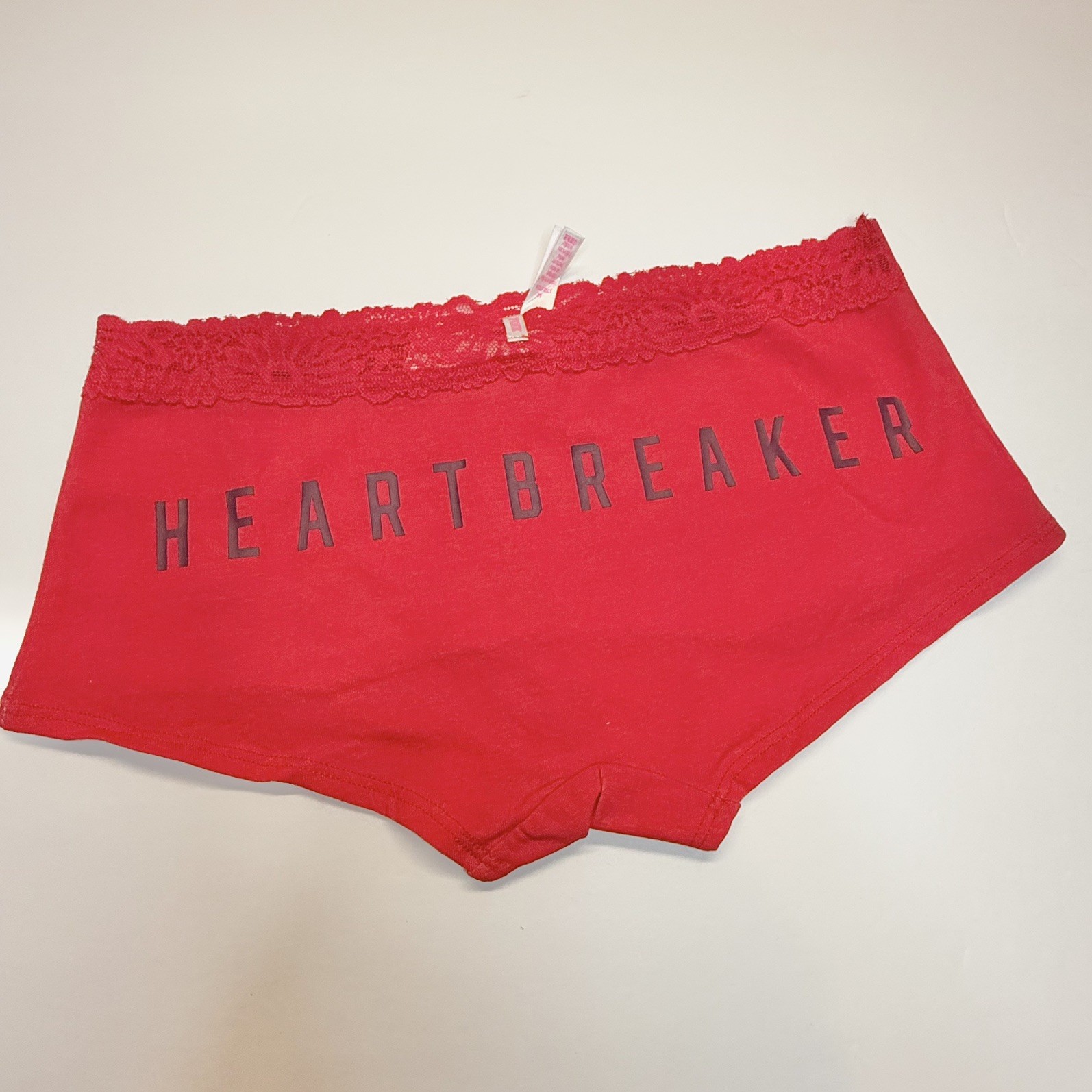 2016 PINK by Victoria’s Secret Red Heartbreaker Extra Low Rise Boyshort Medium