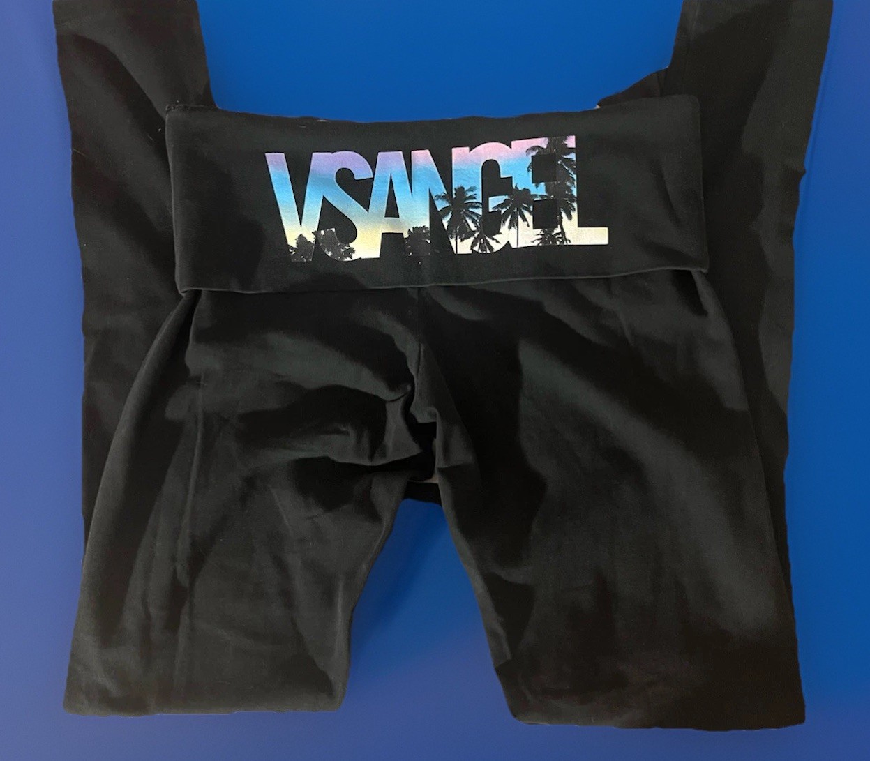 Victoria’s Secret Angel Fold Over Pants~Black Waist Logo~Women’s Size S 🔥