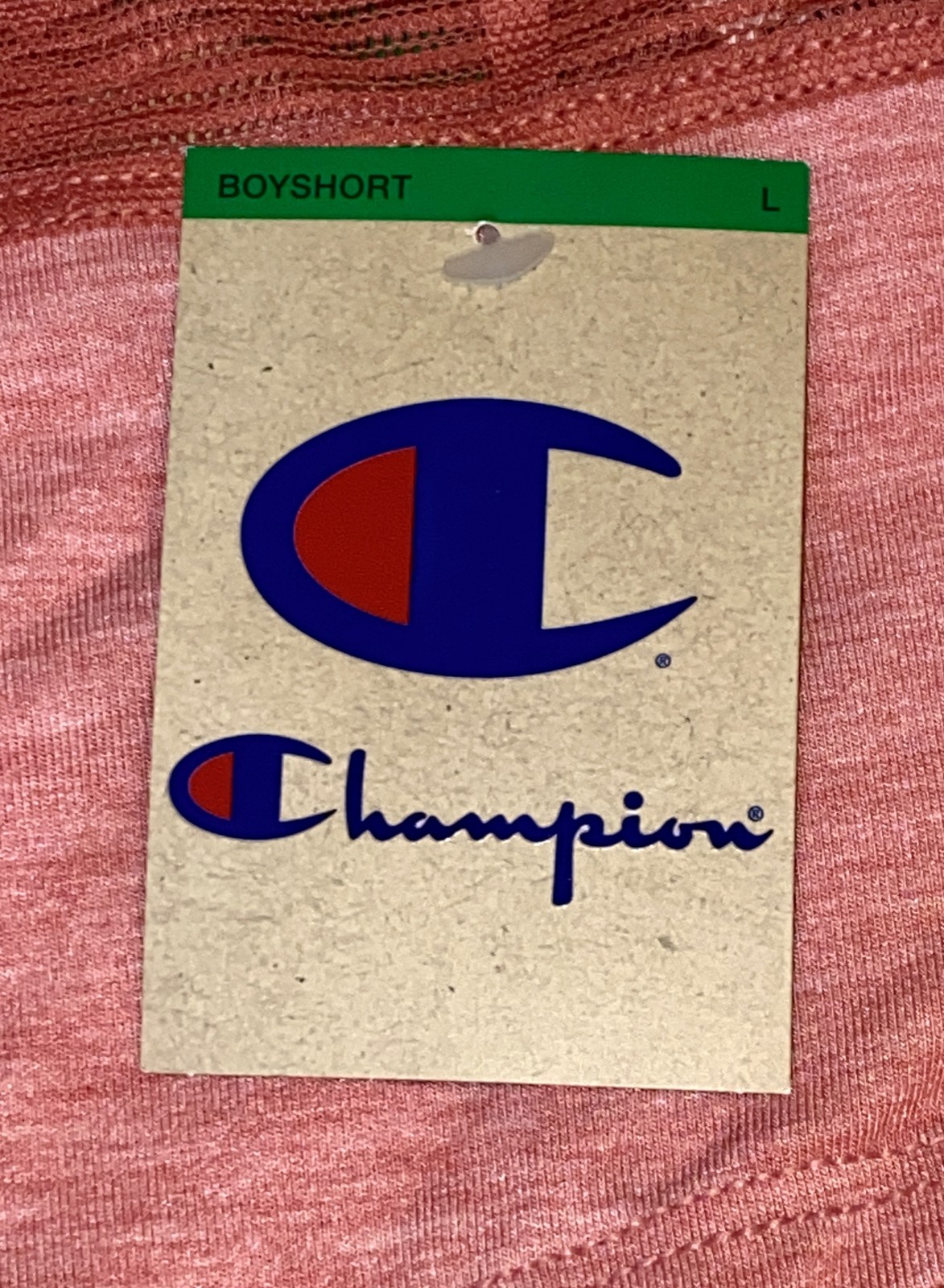 CHAMPION Wide Lace Logo Waistband Siesta Pink Girl BoyShort Panty Women S M L XL