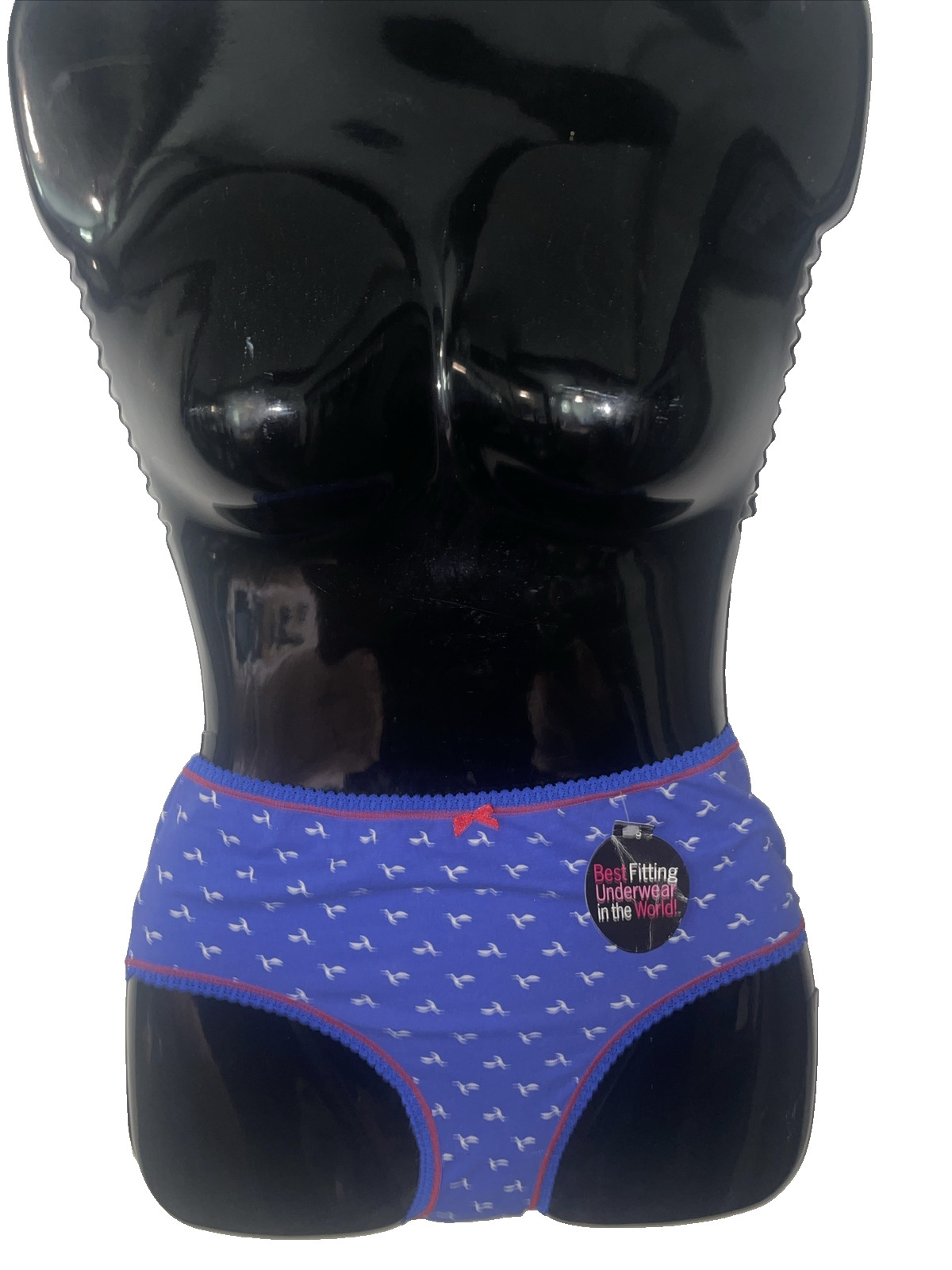 NWT Saramax Brief Panty Blue Small Sissy Vintage Vibes Full Coverage Whimsical