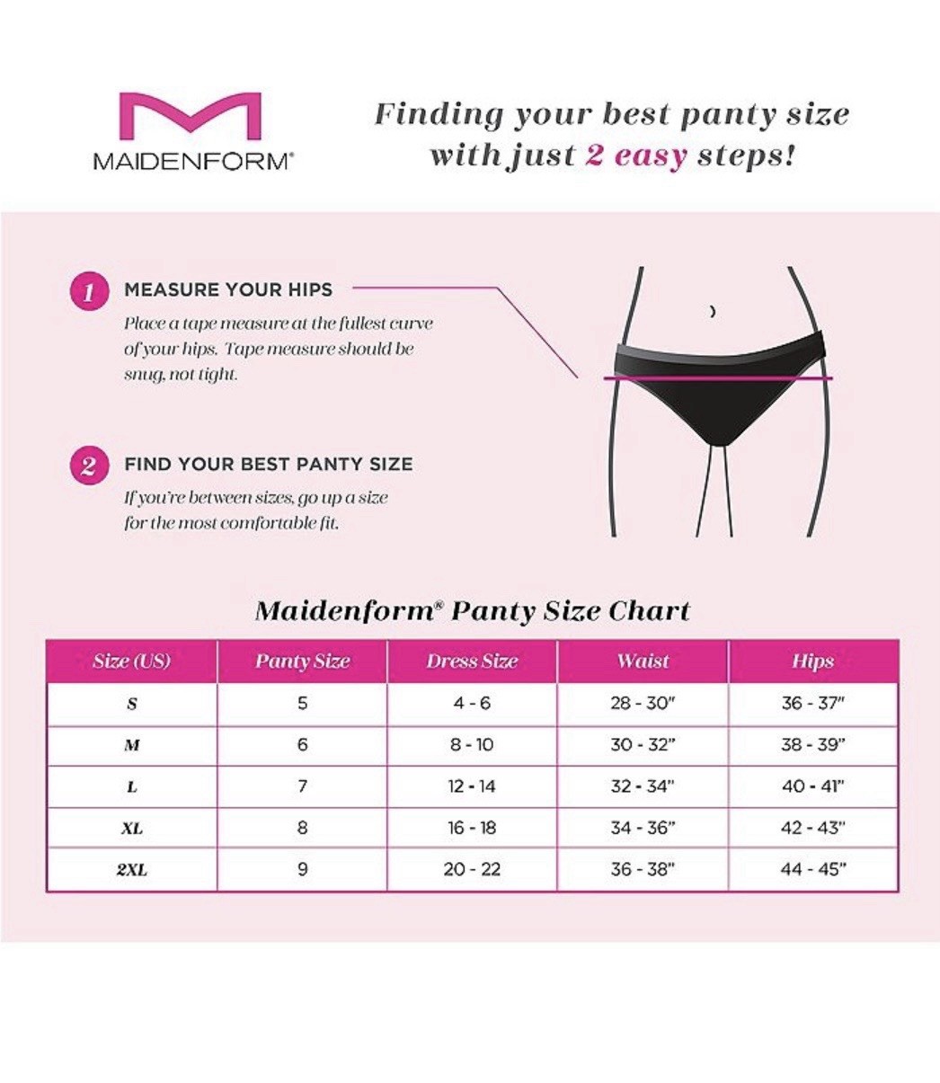 NEW No Pkg Women’s Maidenform 5/S Scalloped Lace Hipster Underwear Floral Design