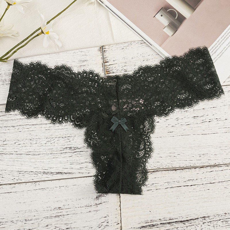 5 Pack Lot Sexy Womens Lace Panties Thongs Underwear See Through Briefs Lingerie