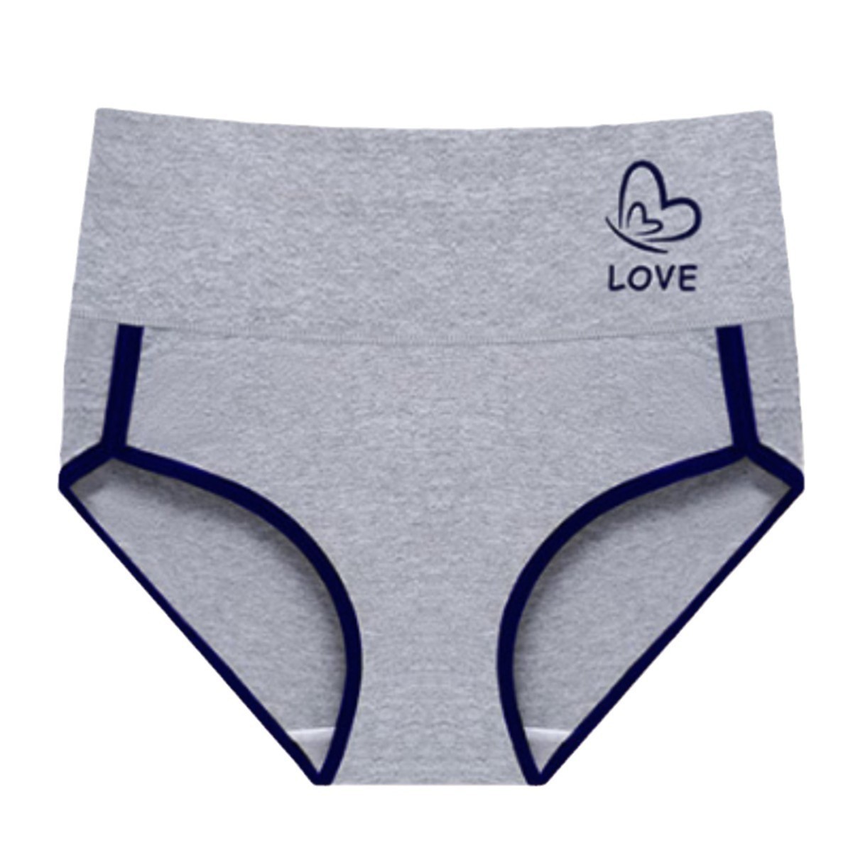 4 Piece Spliced Triangle Pants Printed Sports Women’S Underwear Elastic Waist