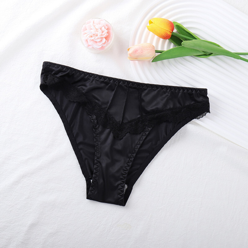 5-Pack Lot Womens Sexy Panties Smooth Satin Briefs High Cut Underwear Intimates
