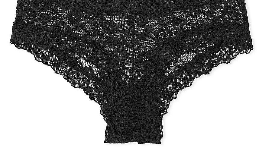 XS S M L XL NOIR Dk Black ALL FLORAL LACE THELACIE Victorias Secret CHEEKY Panty