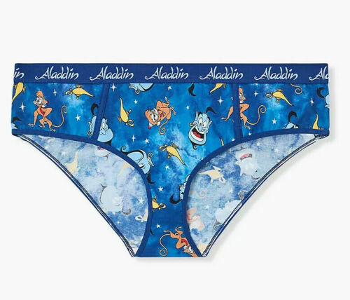 Torrid Disney Aladdin genie blue cotton hipster NWT 0x 1x 2x 3x plus