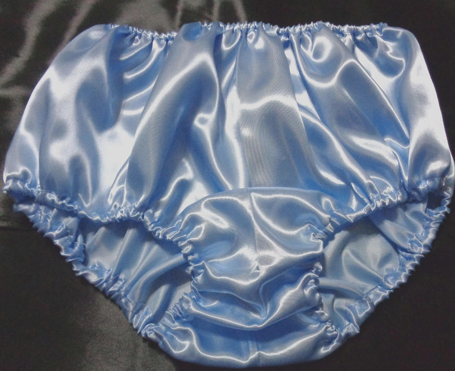 Adult sissy handmade powder baby blue men satin panties briefs bloomer * 34-48