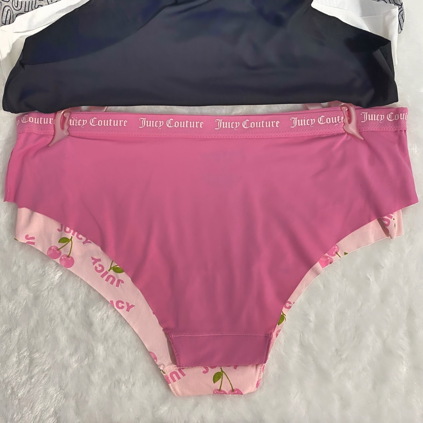 Juicy Couture Bikini Brief Pink, Black, White, Gray Logo 5 Panties Set Size S