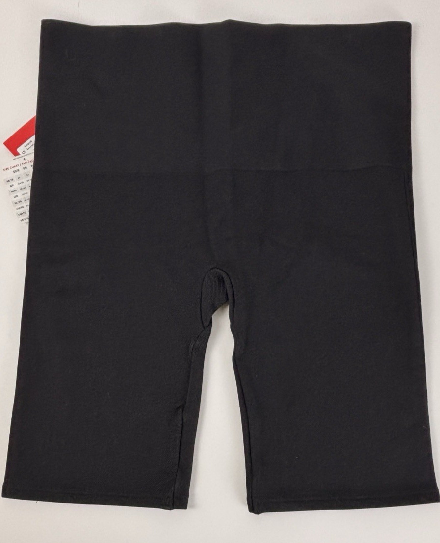 SPANX Lamn Bike Shorts Very Black LARGE NWT $58 Discontinued Not On Amazon