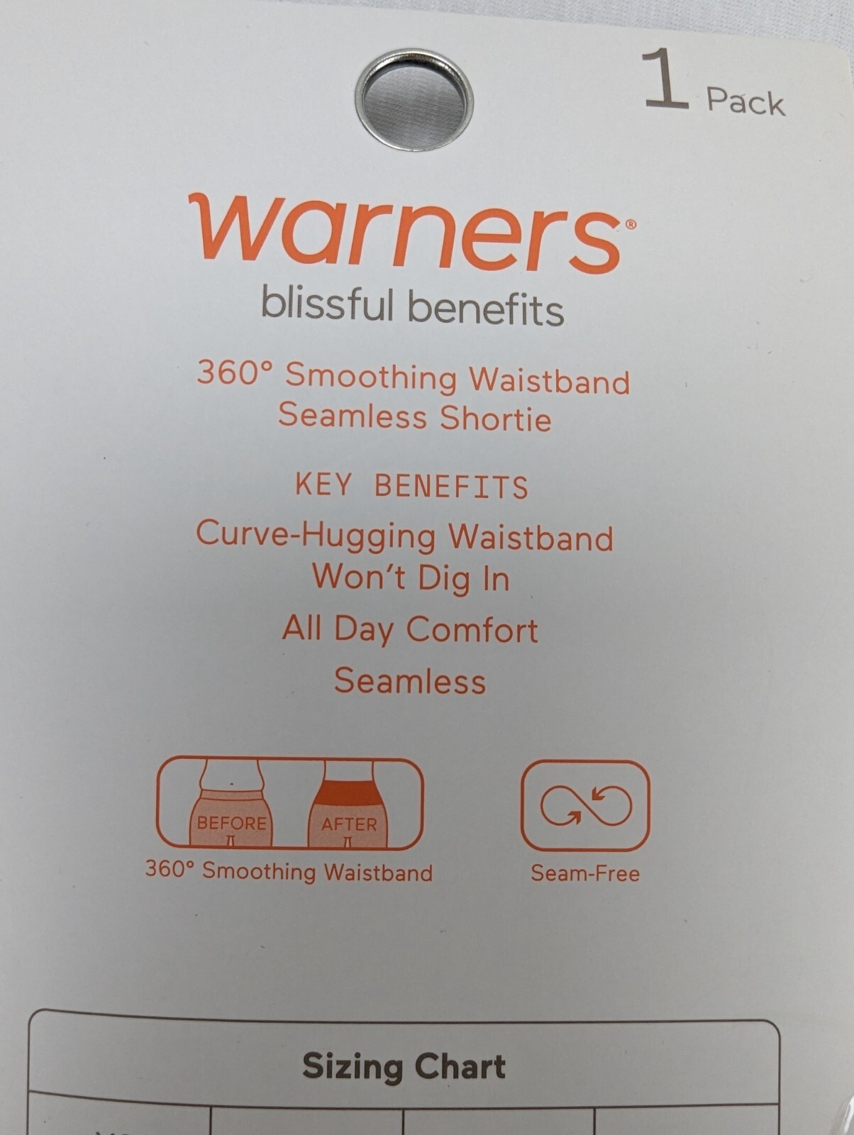 Warner’s Blissful Benefits 360 Degree Smoothing Waistband Seamless Shortie XS