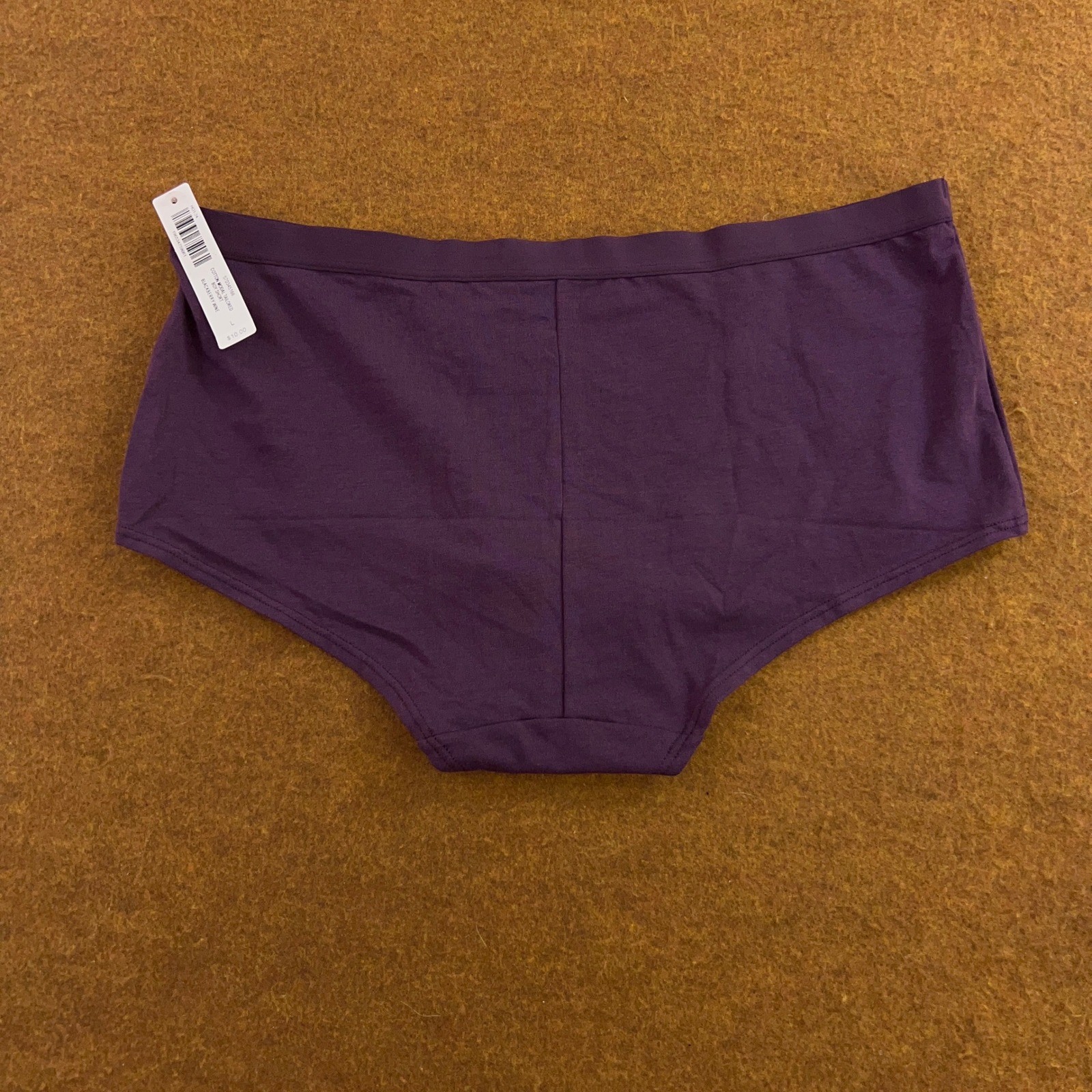 Soma Womens Large Purple Cotton Modal Tailored Boy Short Underwear Panty NWT