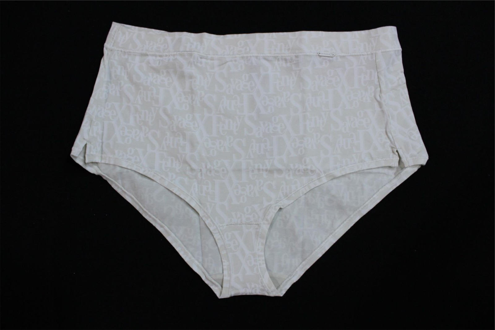 Savage X Fenty Womens Shortie Panty BL1 Beige Please Signature Script Size 12-14