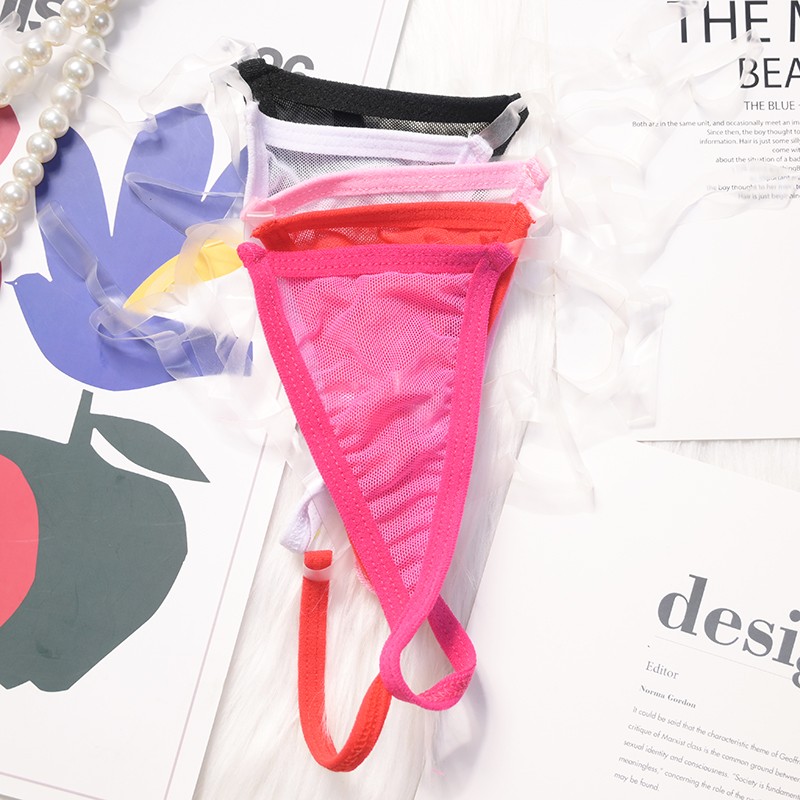 5PCS/LOT Sexy Womens See Through Sheer Panties Thongs G string Briefs Underwear