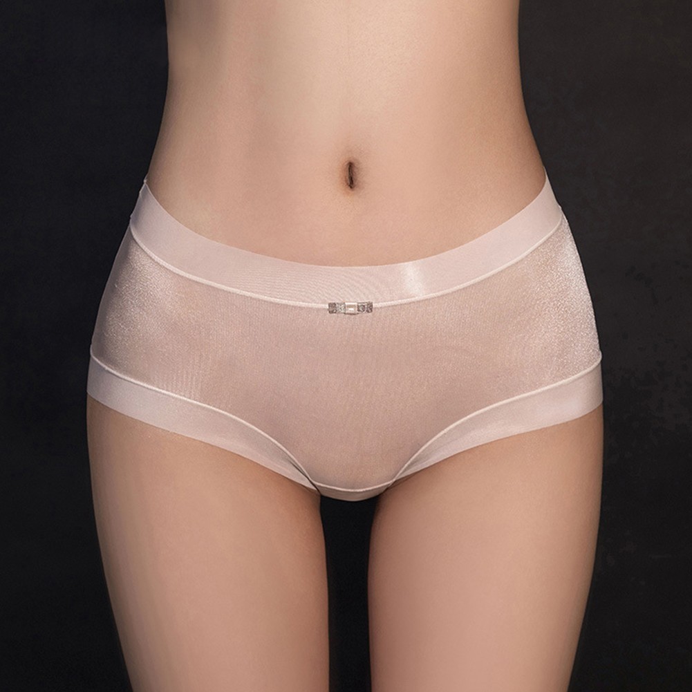 Seamless Underwear High-elastic Womens Briefs Solid Color Abdomen Tightening