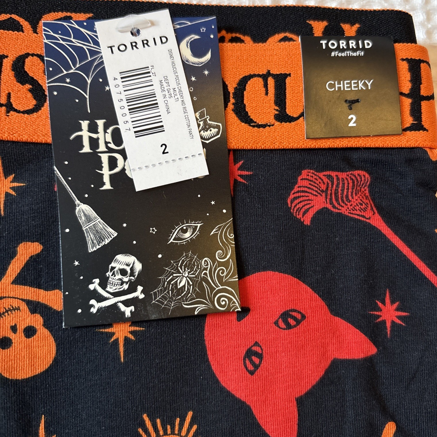 Torrid Size 2 18/20 Disney Hocus Pocus Halloween Cheeky Mid-rise Cotton Panty