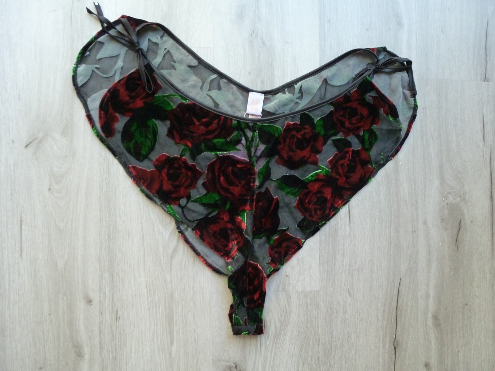 Savage X Fenty Lingerie Panties Sleep Shorts 2X Velour Floral Mesh Sexy NWT