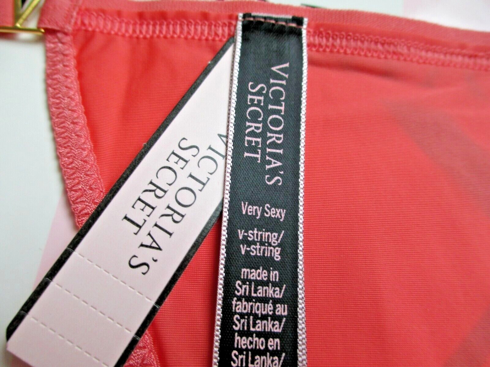 VICTORIA’S SECRET VERY SEXY V-String Thong Panty M L Orange NWT Smooth VS Soft