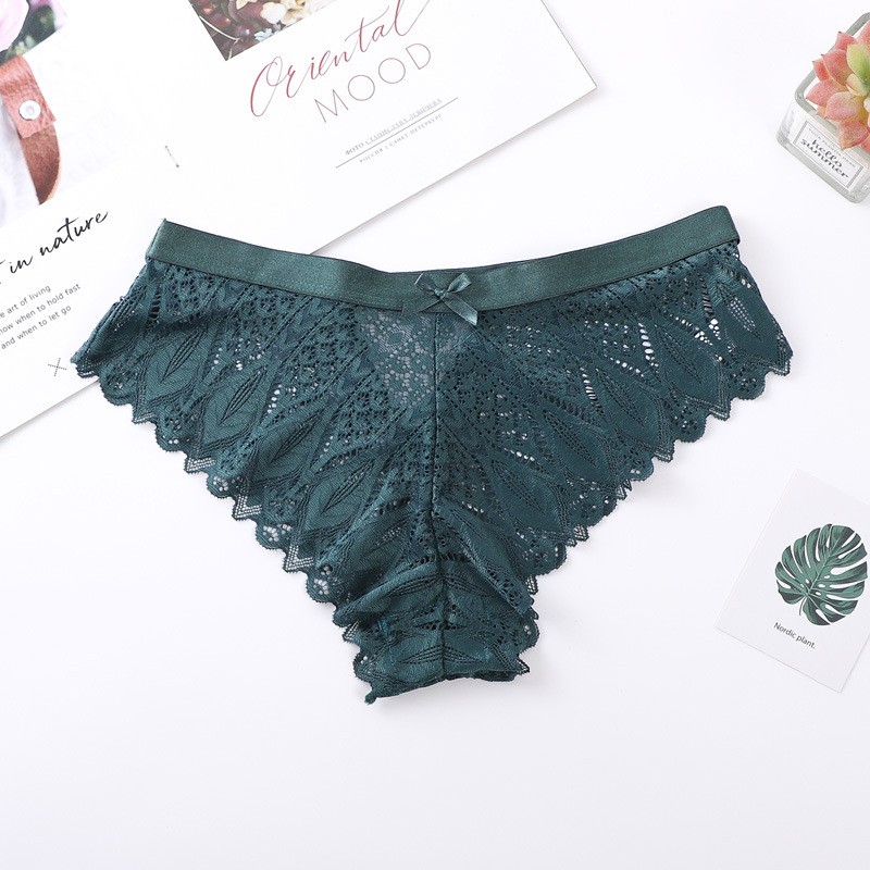 4 Pack Lot Sexy Womens See Through Lace Panties Underwear Lingerie Cheeky Thongs