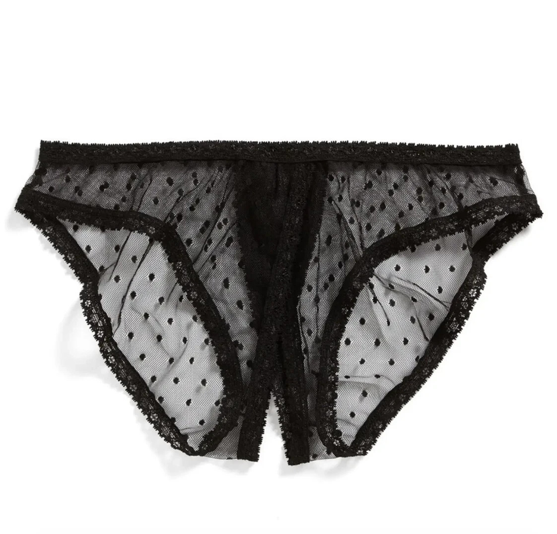 Only Hearts L44536 Womens Black Cou Cou Lola Open Gusset Briefs Size Large