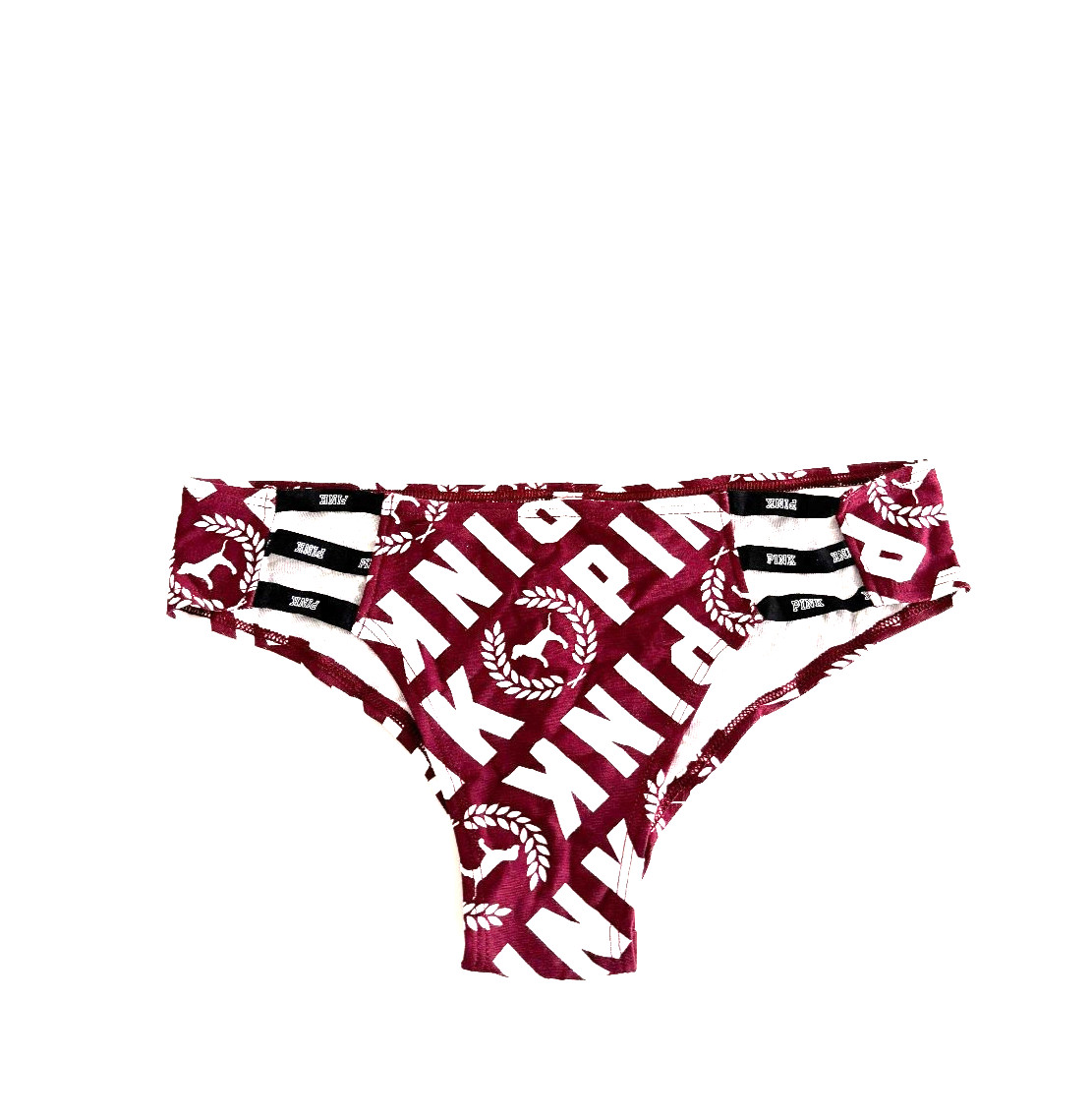 Victoria’s Secret PINK Mini Logo Strappy Cheekster Panty Ruby PINK Print