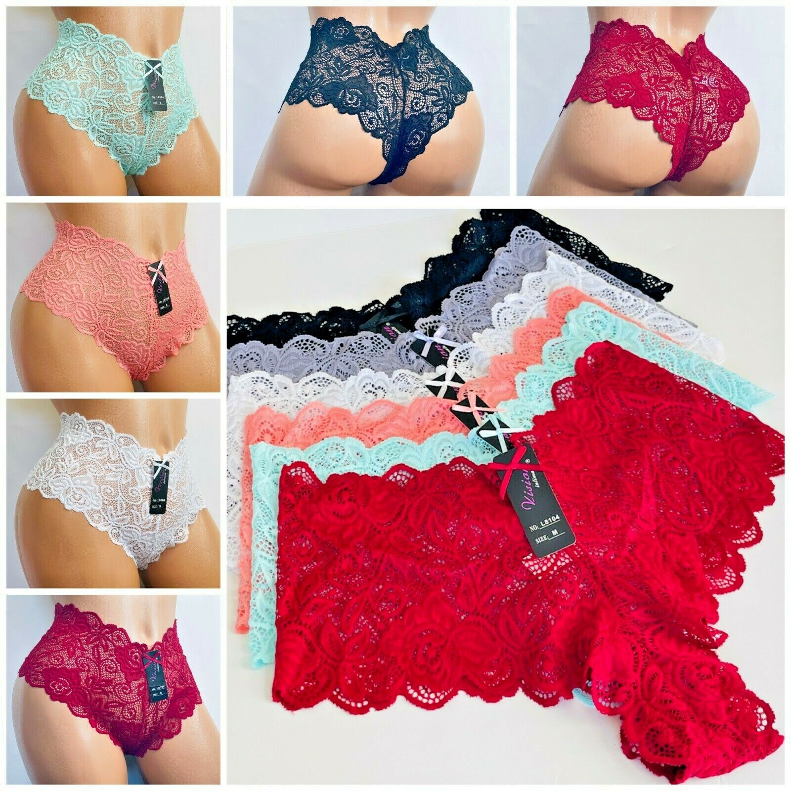 6/12 PK Boyshort High Waisted Briefs Knicker SHORTIE PANTIES UNDERWEAR 8104 S-XL