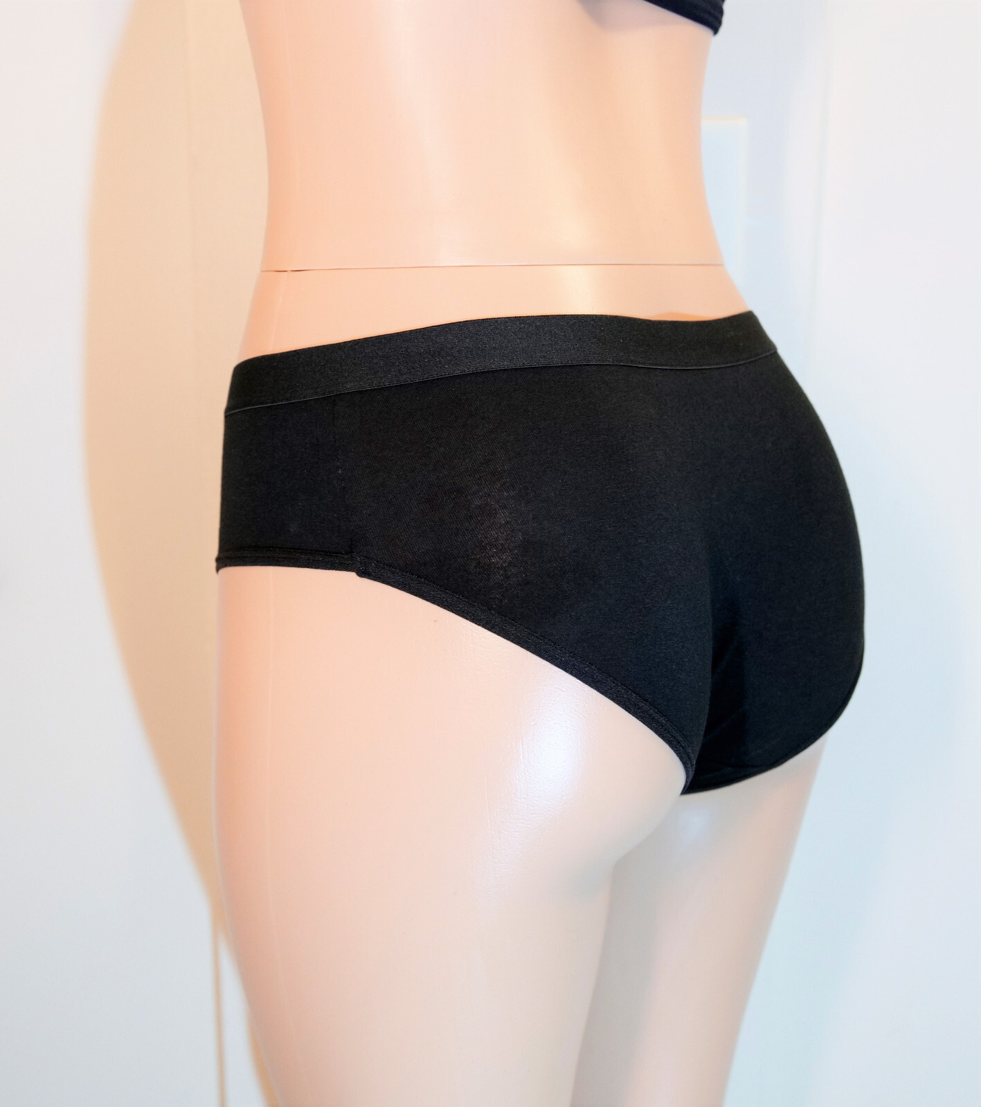( 2 Pack ) Black Cotton Slim Wear Panties (95% Cotton 5% Spandex)