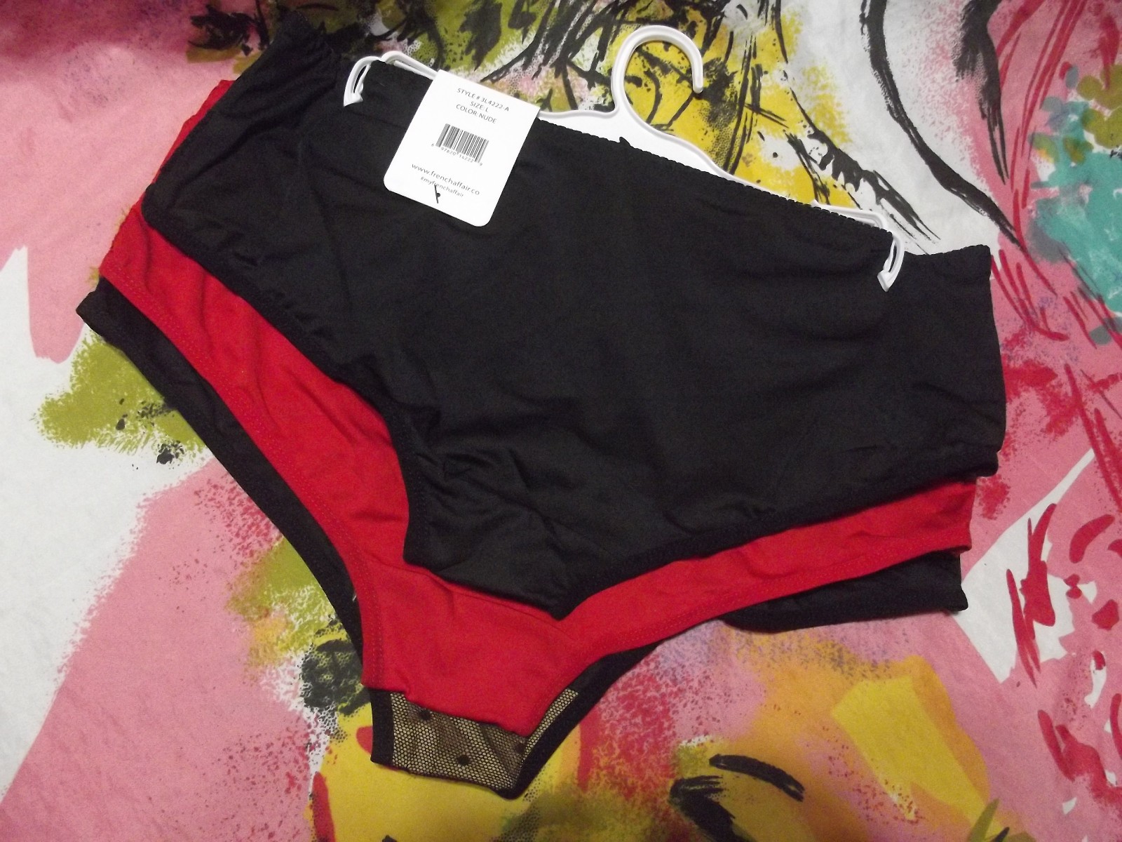 3 NEW FRENCH AFFAIR 3LF4222-A MICROFIBER NUDE BOYLEG PANTIES L