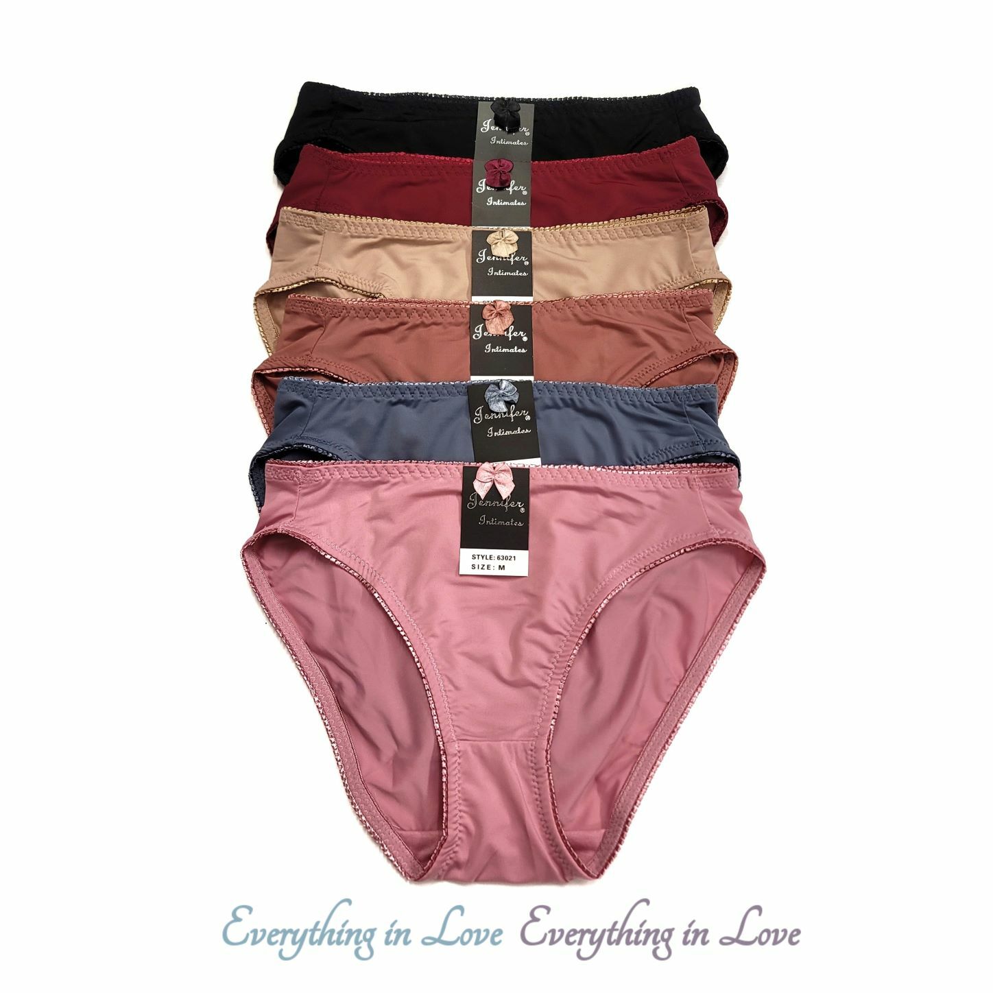 3 6 Pack High Cut Microfiber Light Tummy Control Full Seat Coverage Bikini panty