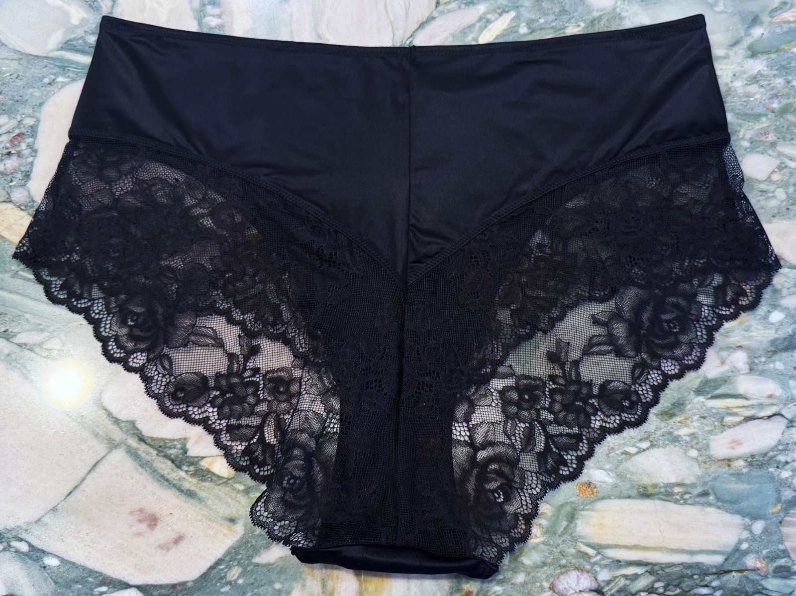 NEW Victoria Secret Very Sexy Lace Trim High Waist Brief – Black – XL or XXL