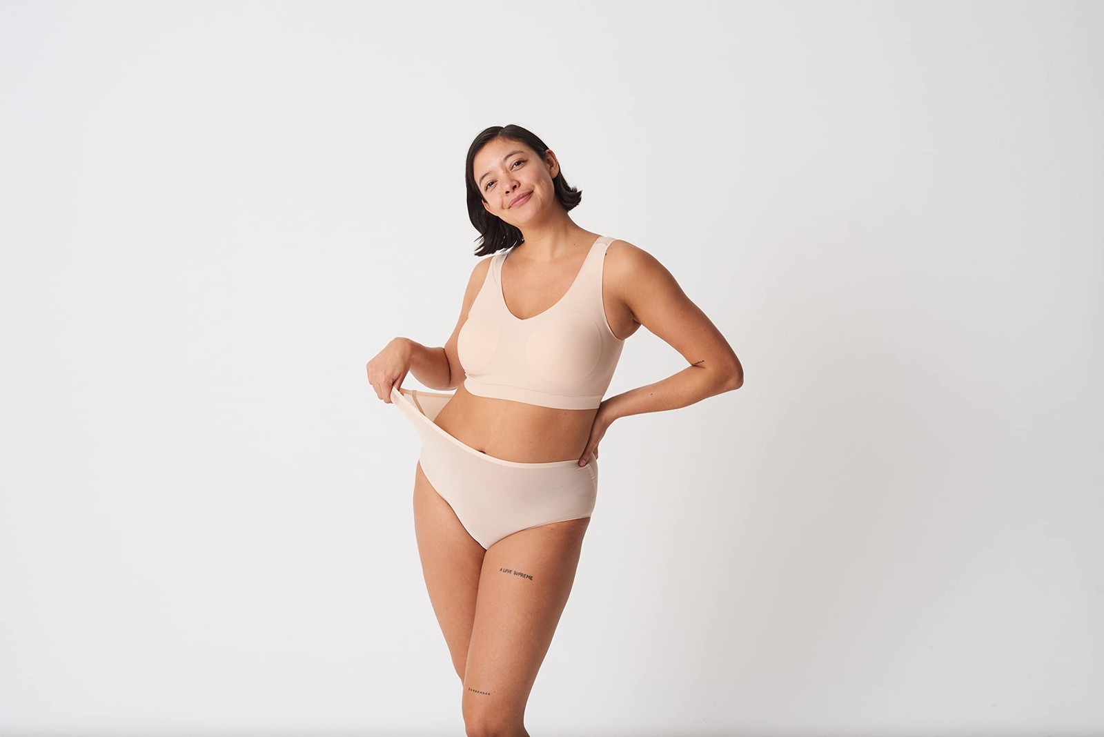 Blushing Pink Seamless High Rise Briefs Women’s Comfort Underwear One Size