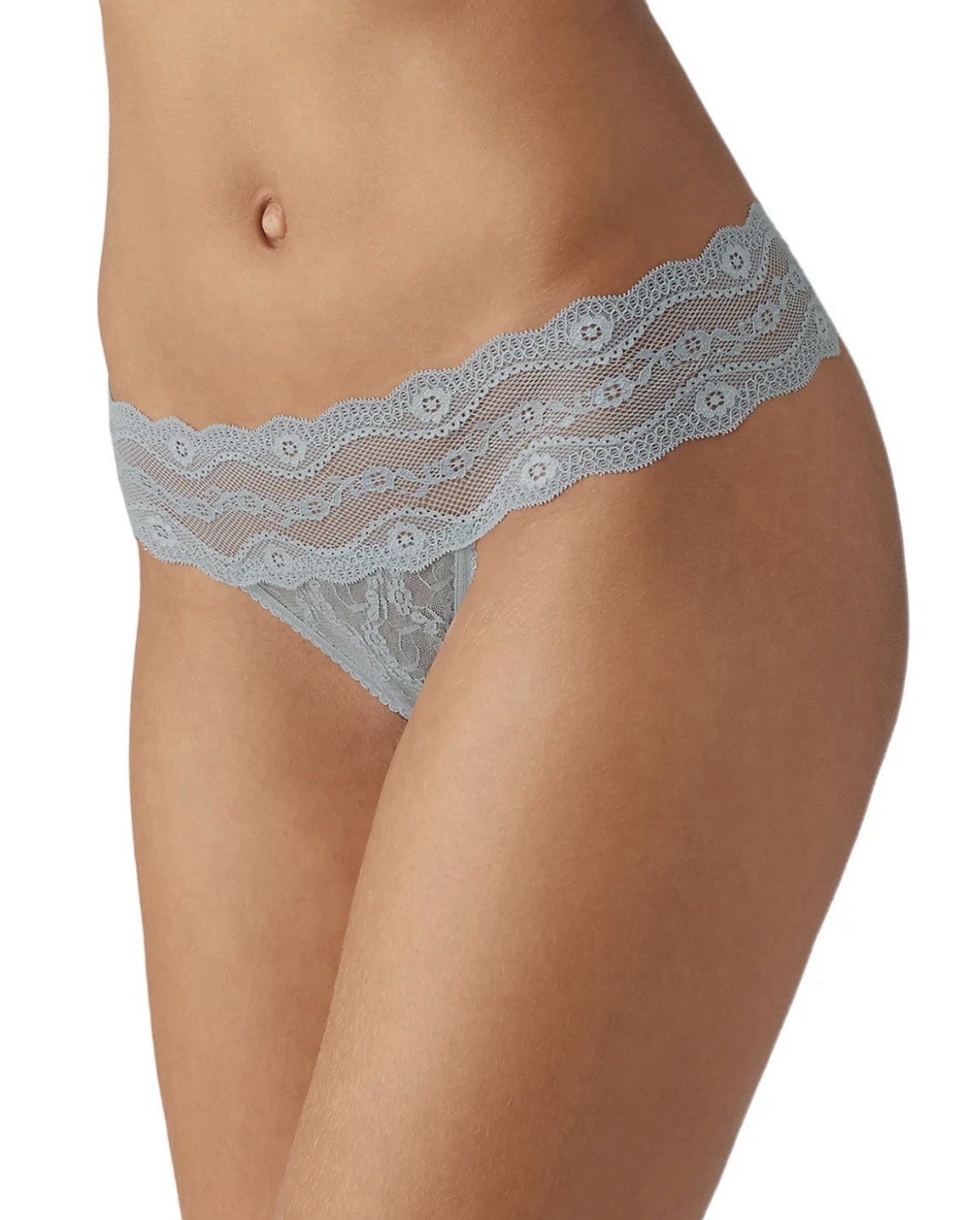 B.tempt’d by Wacoal Women’s Lace Kiss Thong Panty in Abyss Size- XL