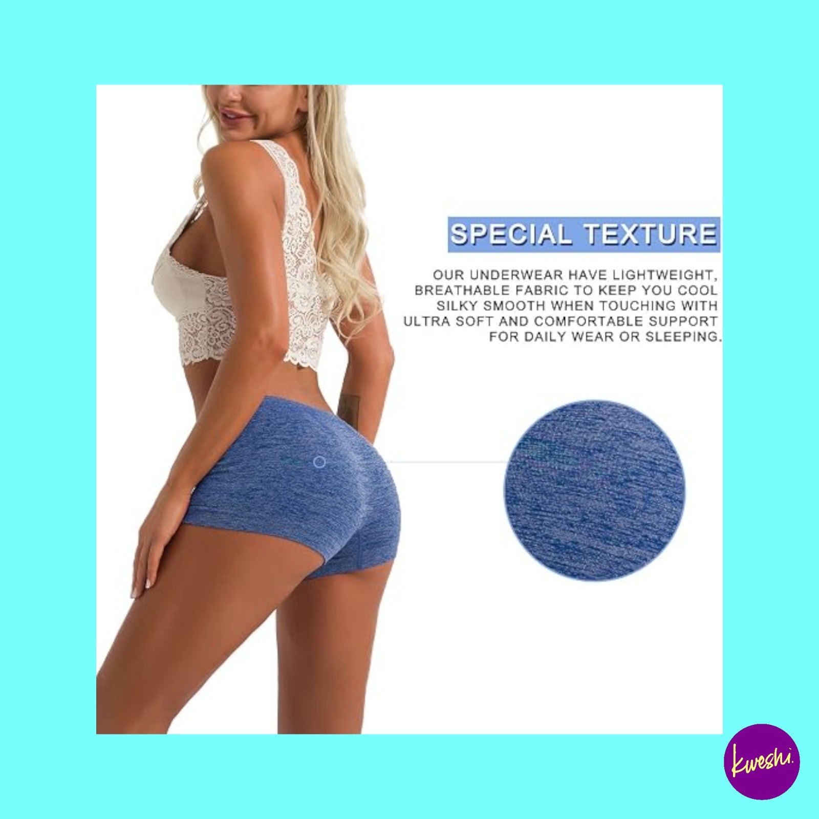 RUXIA 5 Pack Women’s Seamless Boxer Shorts, Multicolour, UK XL | EU XL | US XL