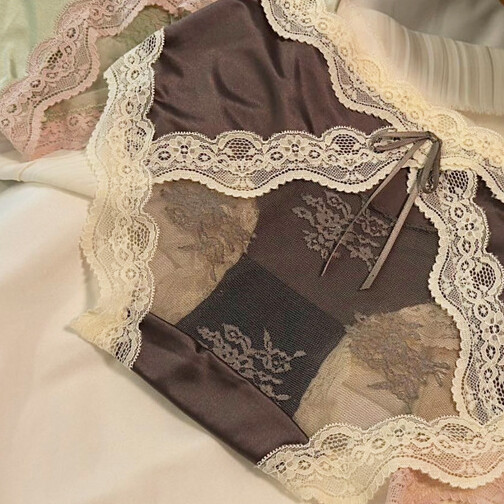 5 Pack Lot Sexy Ladies Womens Lace Satin Panties Underwear Briefs Lingeries Soft