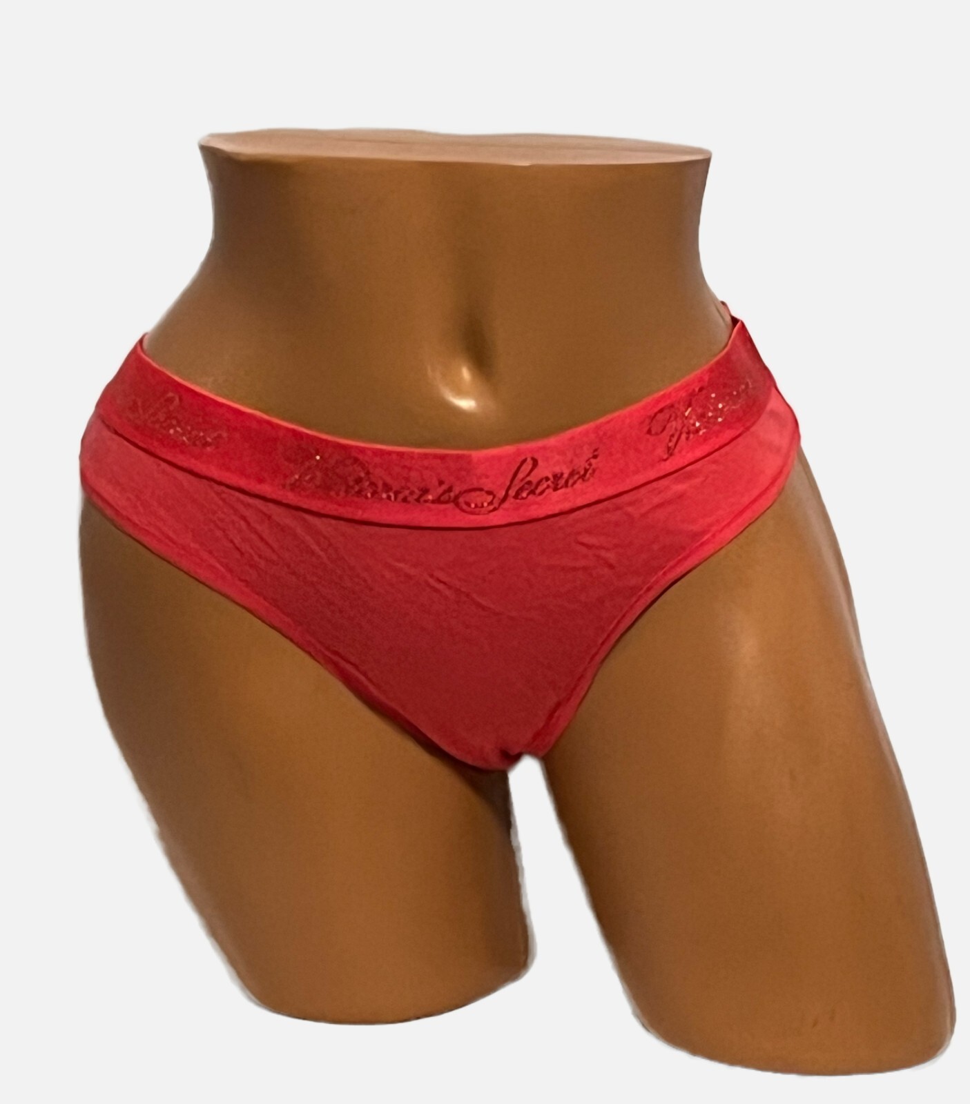 Victoria’s Secret Large Thong Panties Women Pink Cotton Thick Waistband