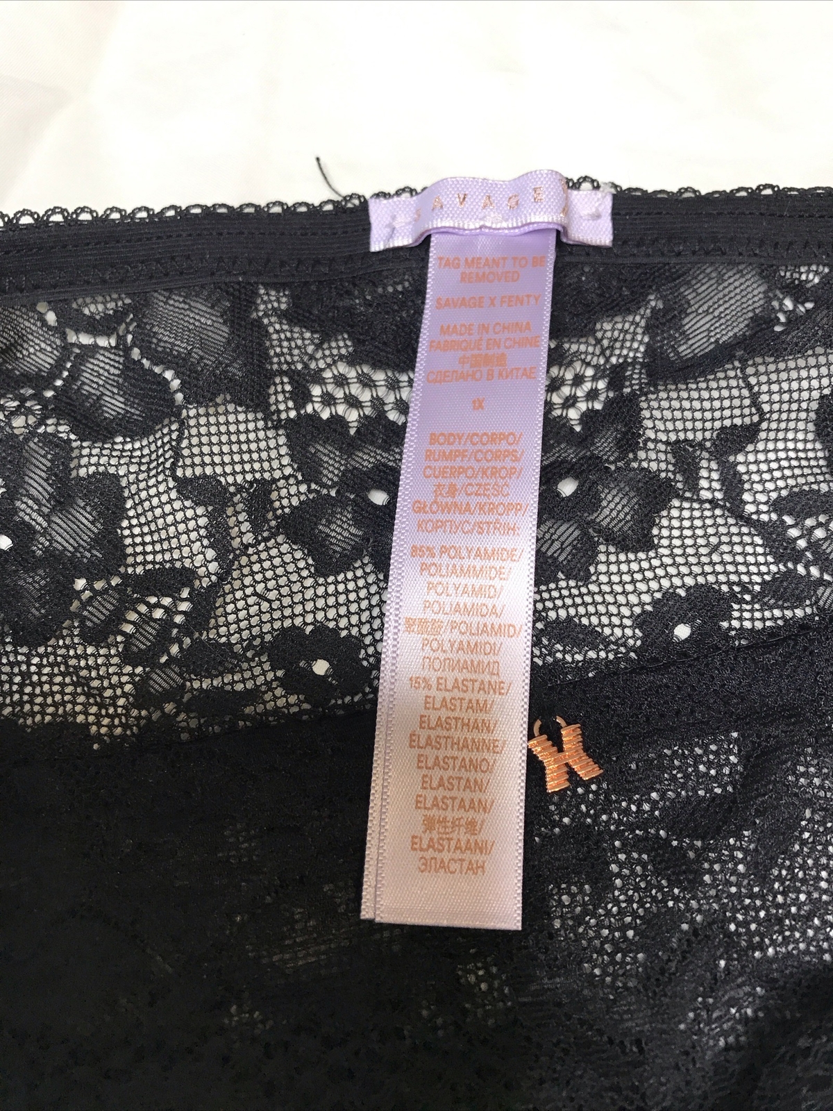 Savage X Fenty Lace 1X Black Panties Sexy Lingerie Extra Large Sissy Second Skin