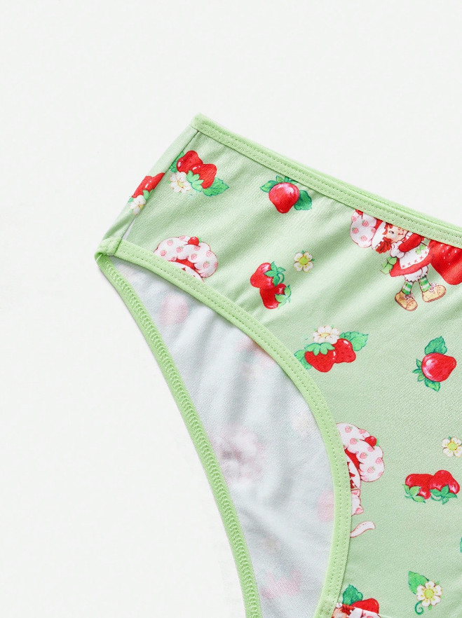 Strawberry Shortcake Kawaii DDLG Cute Cartoon Bikini Panties – Pack of 3