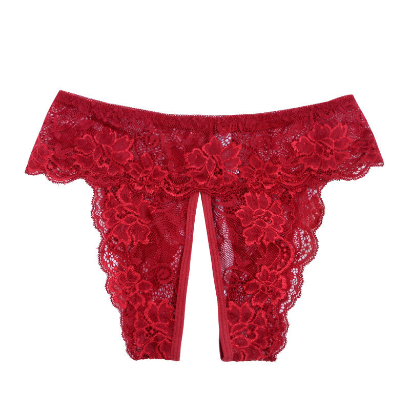 Sexy Ladies Womens Crotchles Panties Underwear See Through Lace Lingeries Briefs
