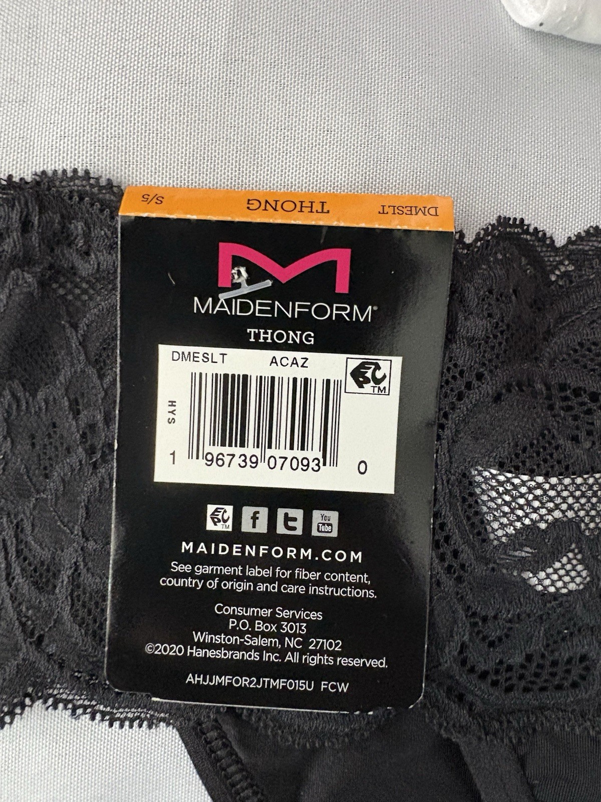NEW Maidenform Luxurious Lace Thong Multicolor DMESLT 2 Pair Thong Womens Small